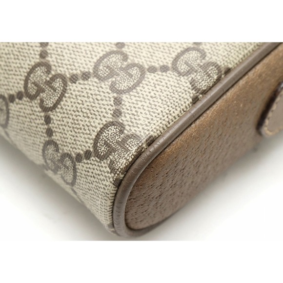 Gucci Gucci Sherry Line GG Shoulder Bag Leather Khaki Beige Brown - Picture 3 of 9